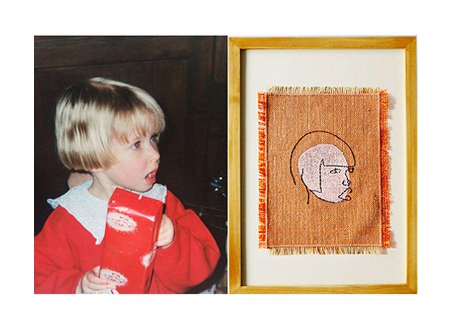 portrait d'enfant transformé en oeuvre d'art